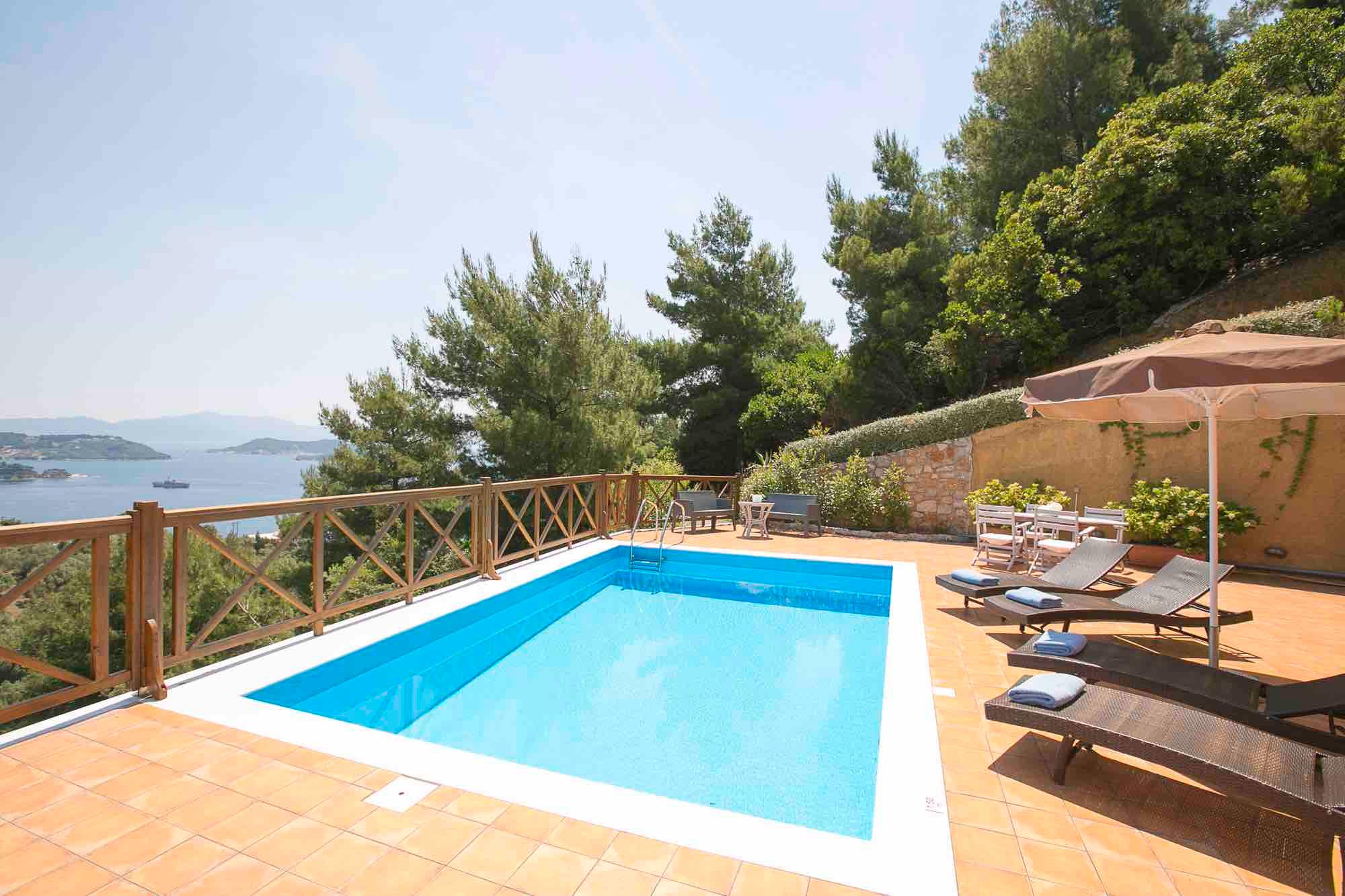 Villa Anemoessa private villa in Platanias, Skiathos - view photo 8241